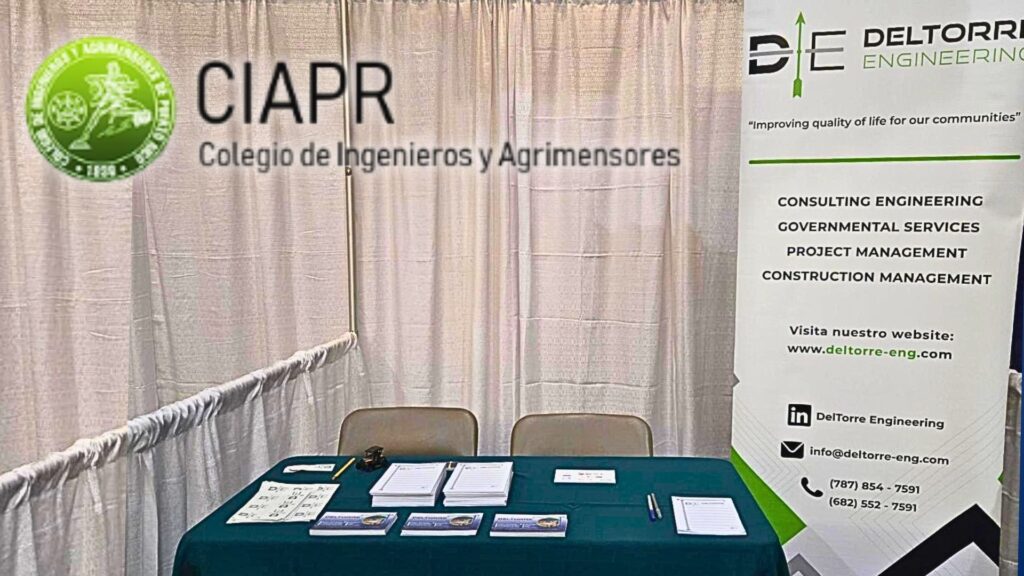DelTorre Engineering booth showcasing innovation, opportunity, and community engagement at CIAPR Job Fair 2025.